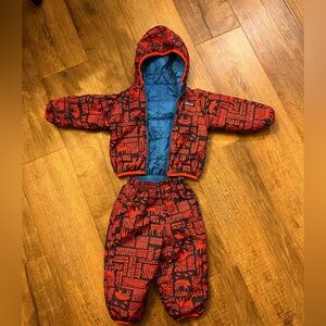Reversible kids Patagonia snow suit